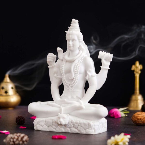 Handicraft Marble dust Lord Shiv ji Statue for Pooja